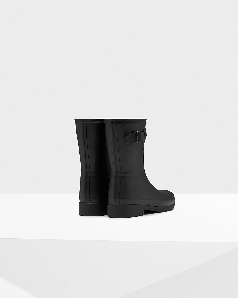 Botas de Lluvia Cortas Hunter Mujer - Refined Slim Fit - Negros - AFXZYRU-46